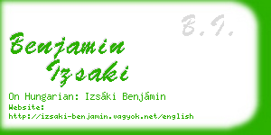 benjamin izsaki business card